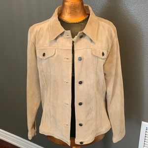 For Joseph tan/cream suede jacket. XL